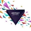 Abstract geometric composition with 3d shapes and copy space Royalty Free Stock Photo