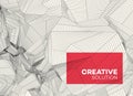 Abstract geometric composition with decorative triangles grid. Vector illustration