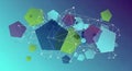Abstract geometric composition featuring a network of interconnected polygons in Royalty Free Stock Photo