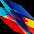 Abstract geometric composition featuring overlapping, angular shapes Royalty Free Stock Photo