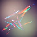 Abstract geometric composition featuring sharp, angular shapes with a prism-like Royalty Free Stock Photo