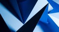 Abstract geometric composition featuring sharp, angular shapes in varying shades of Royalty Free Stock Photo