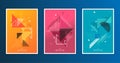 Abstract geometric composition forms modern background with decorative triangles and patterns backdrop vector illustration