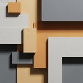 Abstract geometric composition with interlocking rectangular shapes in shades of Royalty Free Stock Photo