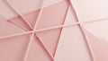 Abstract geometric composition of overlapping planes and intersecting lines in soft pastel pink shades creating a modern and Royalty Free Stock Photo