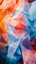 Abstract Geometric Composition with Vibrant Colors and Angular Shapes in Dynamic Array Royalty Free Stock Photo
