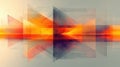 Abstract geometric composition with vibrant orange and gray tones reflecting light patterns Royalty Free Stock Photo