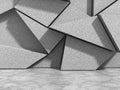 Abstract geometric concrete wall background