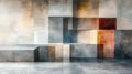 Abstract Geometric Stage with Textured Wall and Platforms Royalty Free Stock Photo