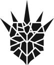 Abstract Geometric Spiked Crown or Shield Icon Royalty Free Stock Photo