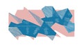 Abstract Geometric Crumpled Paper Effect, vector design Generative AI Royalty Free Stock Photo