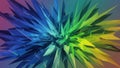 Abstract Geometric Crystal Explosion Blue Green Yellow Gradient Background Sharp stock Royalty Free Stock Photo