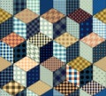 Abstract geometric cubes pattern