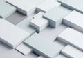 Abstract geometric cubes with subtle color gradients creating depth and texture background Royalty Free Stock Photo