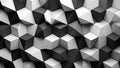 Abstract geometric 3D pattern of black and white cubes, modern background design Royalty Free Stock Photo