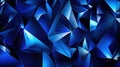 Abstract Blue Crystal Background, Geometric Facets, Modern Design Royalty Free Stock Photo