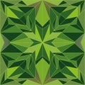 Abstract geometric design composed of interlocking triangular shapes in various Royalty Free Stock Photo