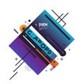 Abstract geometric design with a dynamic, angular layout. Features intersecting lines Royalty Free Stock Photo
