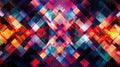 An abstract geometric design featuring a complex arrangement of multicolored shapes creating a symmetrical pattern Royalty Free Stock Photo