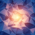 Abstract geometric design featuring interconnected triangles in Royalty Free Stock Photo