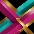 Abstract geometric design featuring intersecting 3D rectangular Royalty Free Stock Photo
