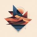 Abstract geometric design featuring intersecting triangular Royalty Free Stock Photo