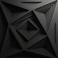 Abstract geometric design featuring layers of black, triangular and square Royalty Free Stock Photo