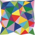 Abstract geometric design featuring a mosaic of multicolored polygons Royalty Free Stock Photo