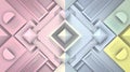 Geometric abstract background with pastel colors and symmetry Royalty Free Stock Photo