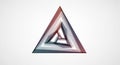 Abstract geometric design featuring a series of nested, multicolored triangular shape Royalty Free Stock Photo