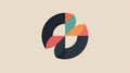 Abstract Geometric Design with Interlocking Circles and Vibrant Colors