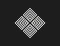 Abstract Geometric Design with Interlocking Squares