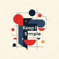 Abstract Geometric Design Keep It Simple Minimalist Modern Art Poster Royalty Free Stock Photo