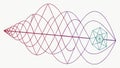Abstract Geometric Design with Spirograph and Prism Shapes, vector design Generative AI Royalty Free Stock Photo