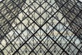 Abstract detail of the glass and steel pyramid of the Louvre museum Paris, France Royalty Free Stock Photo