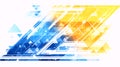 Abstract Geometric Digital Art with Blue and Yellow Gradient Royalty Free Stock Photo