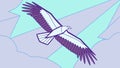 Abstract Geometric Eagle in Flight, Symbolizing Freedom and Power, vector design Generative AI Royalty Free Stock Photo