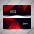 Abstract geometric elegant banners set