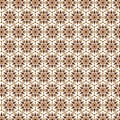 Autumn soothing neutral natural colors Simple floral geometric fabric and paper pattern design Abstract geometric mosaic flower Royalty Free Stock Photo