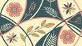 Abstract Geometric Floral Mosaic Pattern Vector, vector design Generative AI Royalty Free Stock Photo