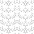 Abstract geometric floral seamless pattern. Gray and white ornament. Modern stylish texture repeating Royalty Free Stock Photo