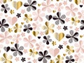 Abstract geometric floral seamless pattern for surface design. S Royalty Free Stock Photo