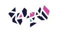 Abstract Geometric Fragmented Shapes for Dynamic Design, vector design Generative AI Royalty Free Stock Photo