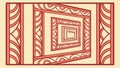 Abstract Geometric Frame Pattern, Modern Decorative Motif, vector design Generative AI Royalty Free Stock Photo