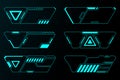 Abstract geometric frame set technology future interface hud . Royalty Free Stock Photo