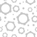 Abstract geometric gear light gray graphic design cog wheel pattern. Seamless cogwhee pattern. Monochrome graphic art