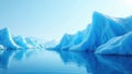 Abstract geometric glacial blue ice, sharp lines , seamless, aqua