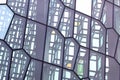 Abstract geometric glass facade of the building Royalty Free Stock Photo