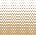 Abstract geometric golden graphic design print triangle halftone pattern