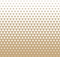 Abstract geometric golden graphic design print triangle halftone pattern